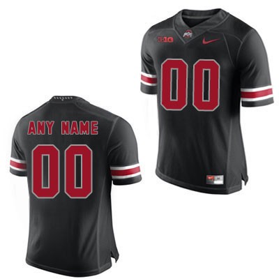 Men's NCAA Ohio State Buckeyes Custom #00 College Stitched Authentic Nike Black Football Jersey VX20X54TF